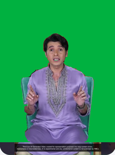 Drop the Divyendu green-screen still